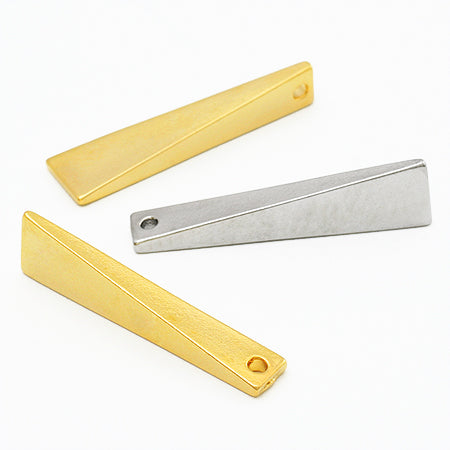 メタルパーツ スティック台形横穴 ロジウムカラー