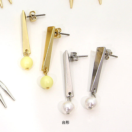 メタルパーツ スティック台形横穴 ゴールド