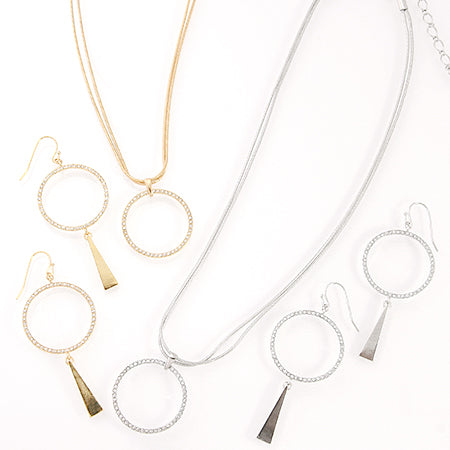 メタルパーツ スティック台形横穴 ロジウムカラー