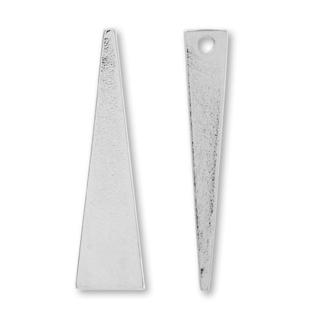 メタルパーツ スティック台形横穴 ロジウムカラー