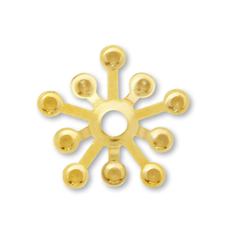 Metal flower core approximately 16mm gold