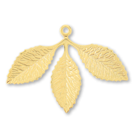 Metal parts leaf trefoil gold