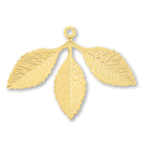 Metal parts leaf trefoil gold