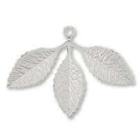 Metal parts Leaf trefoil rhodium color