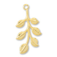 Metal parts leaf six leaves gold