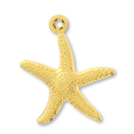 Brass press charm starfish 1 gold