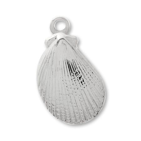 真鍮プレスチャーム シェル1 ロジウムカラー