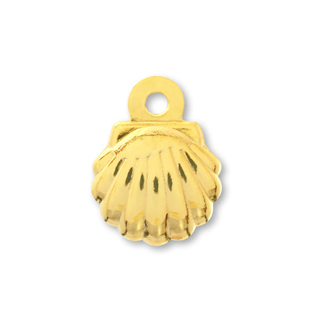 Brass press charm shell 2 gold