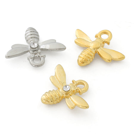 チャーム ラッキーミツバチ クリスタル/G