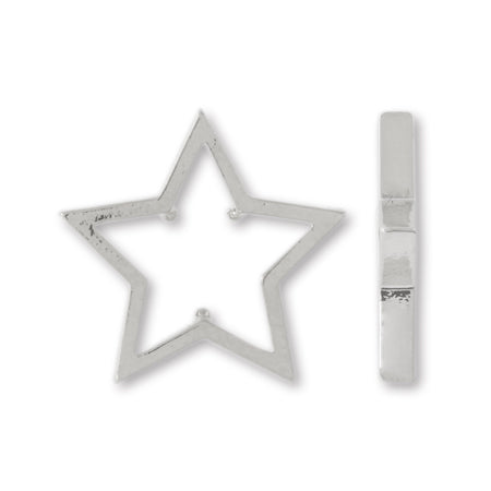 Cast parts frame star rhodium color