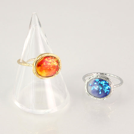 国産キャストパーツ デザインフレーム オーバル ヘアライン ゴールド