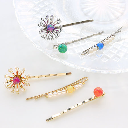 ヘア金具 おわん付ヘアピン ゴールド