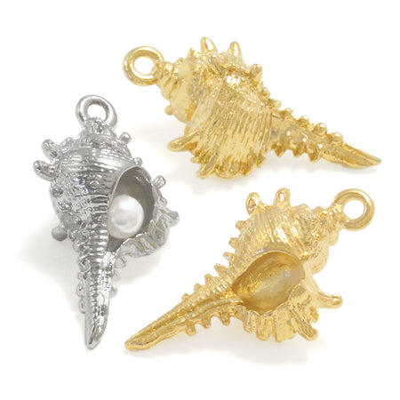 Charm spiral shell gold