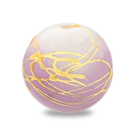 唐草ビーズゴールドライン 薄紫