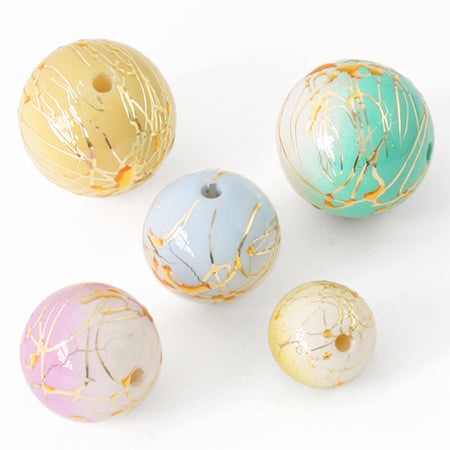 Arabesque beads gold line warbler