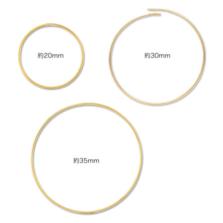 Earrings wire hoop No.2 gold