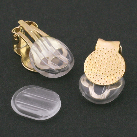 蝶バネイヤリング用ゴム サック 丸皿9mm用 クリア