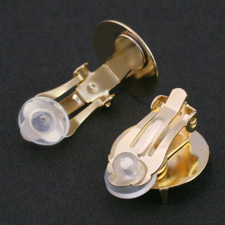 蝶バネイヤリング用ゴム ボタン 丸皿15mm/シャワー16mm用 クリア