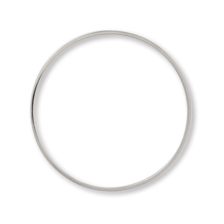 Metal ring parts round round rhodium