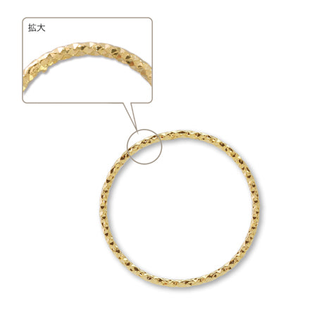 メタルリングパーツ 模様線ラウンド ゴールド
