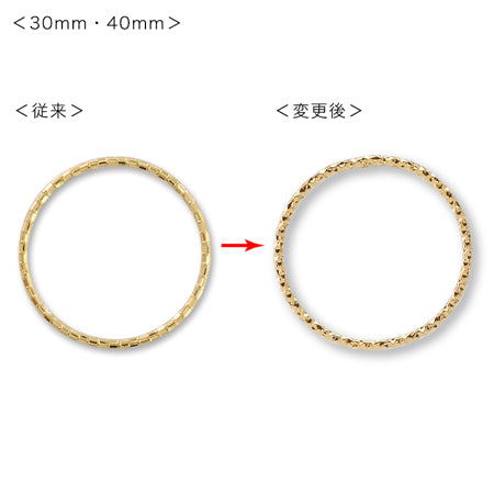 メタルリングパーツ 模様線ラウンド ゴールド