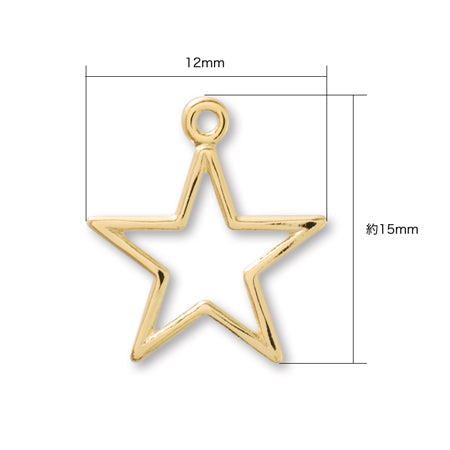 Metal parts No.1 star rhodium color