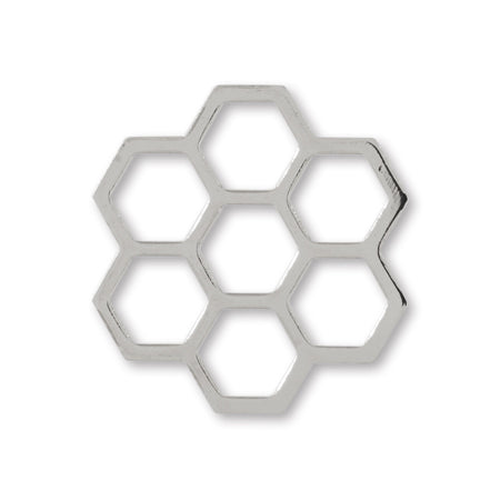 Metal parts honeycomb 2 rhodium color