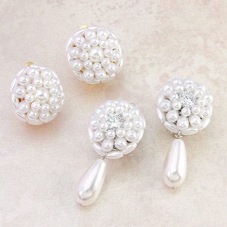 Resin pearl tsuyu top hole white