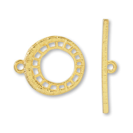 Mantel lace round gold