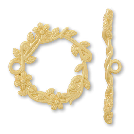 Mantel Botanical Flower Matte Gold