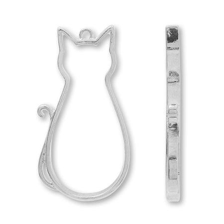 デザインフレーム ネコ ロジウムカラー