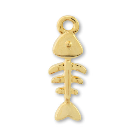 Charm fish bone gold