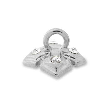 デザインキャップ フラワー1 ロジウムカラー