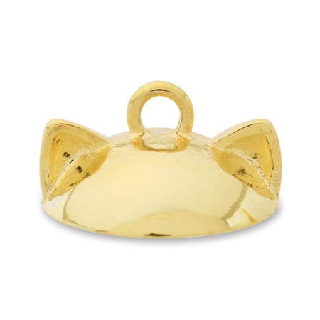 デザインキャップ ネコ ゴールド