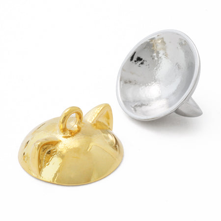 Design cap cat rhodium color