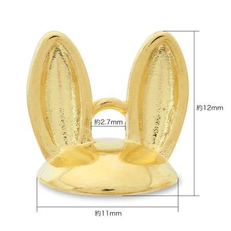 デザインキャップ ウサギ ゴールド
