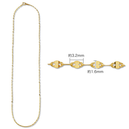 Petal chain necklace K14GF