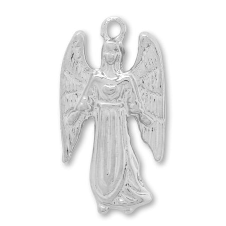 Cast charm angel rhodium color