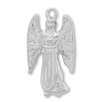 Cast charm angel rhodium color