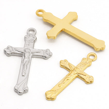 Cast charm cross gold