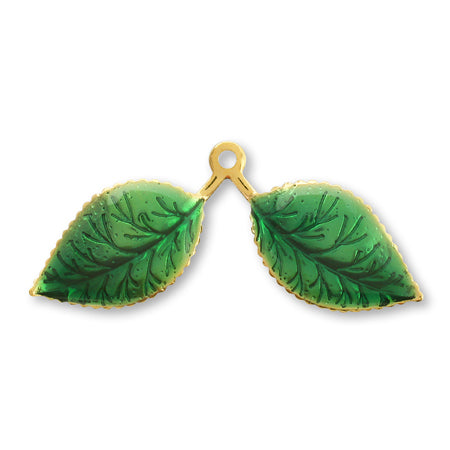 Metal Part Leaves Two-Leaves Green/G