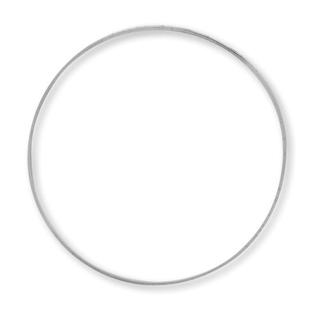 Metal ring parts super flat round rodium color