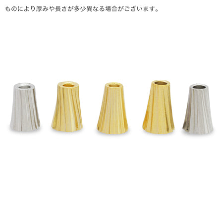Conical cap with stripes, rhodium color