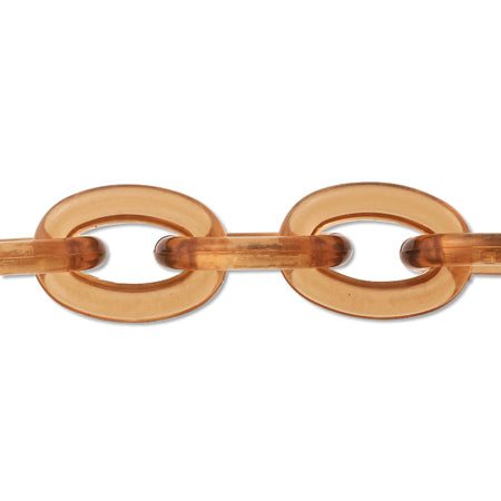 Plastic chain K-12 clear brown