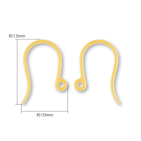 Earrings resin U-shaped gold