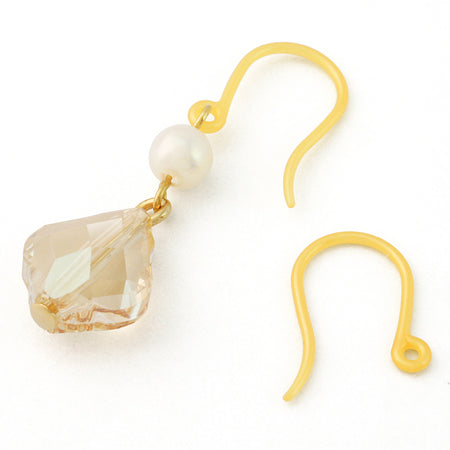 Earrings resin U-shaped gold