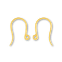 Earrings resin U-shaped gold