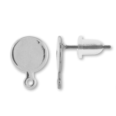 貴和製作所　ピアス丸皿　6　ロジウム＊ ピアス 丸皿　ロジウムカラー