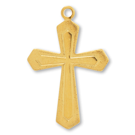 Brass press charm cross 1 gold