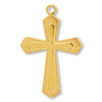 Brass press charm cross 1 gold